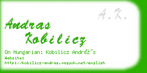 andras kobilicz business card